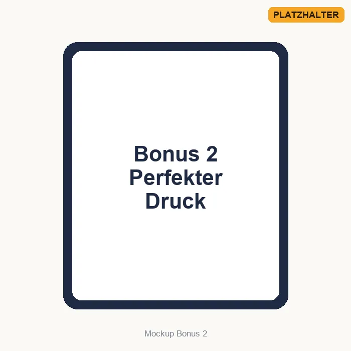 Bonus 2: Perfekter Druck auf A4