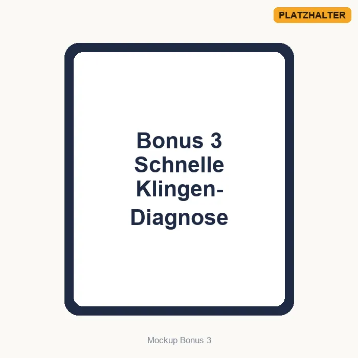 Bonus 3: Schnelle Klingen-Diagnose