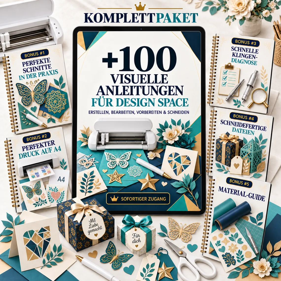 Komplettpaket mit allen Anleitungen und Boni